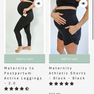 Move Mama Apparel Maternity Athletic Shorts - Black, Large